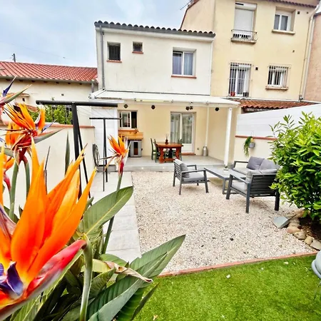 Jolie Maison 2 Faces, 2 Chambres, Jardin Aménagé * Perpignano